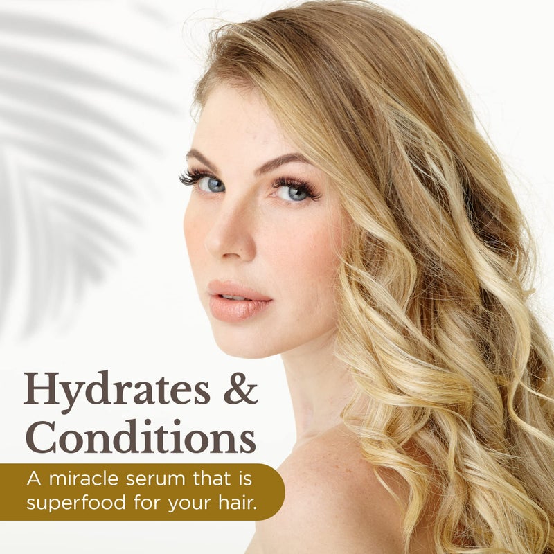 NIUCOCO Renewing Coconut Oil Hair Serum, Nourishing Hair Oil for Split Ends, Color and Heat Damage, 1.7 fl oz, 50 ml - Image 4
